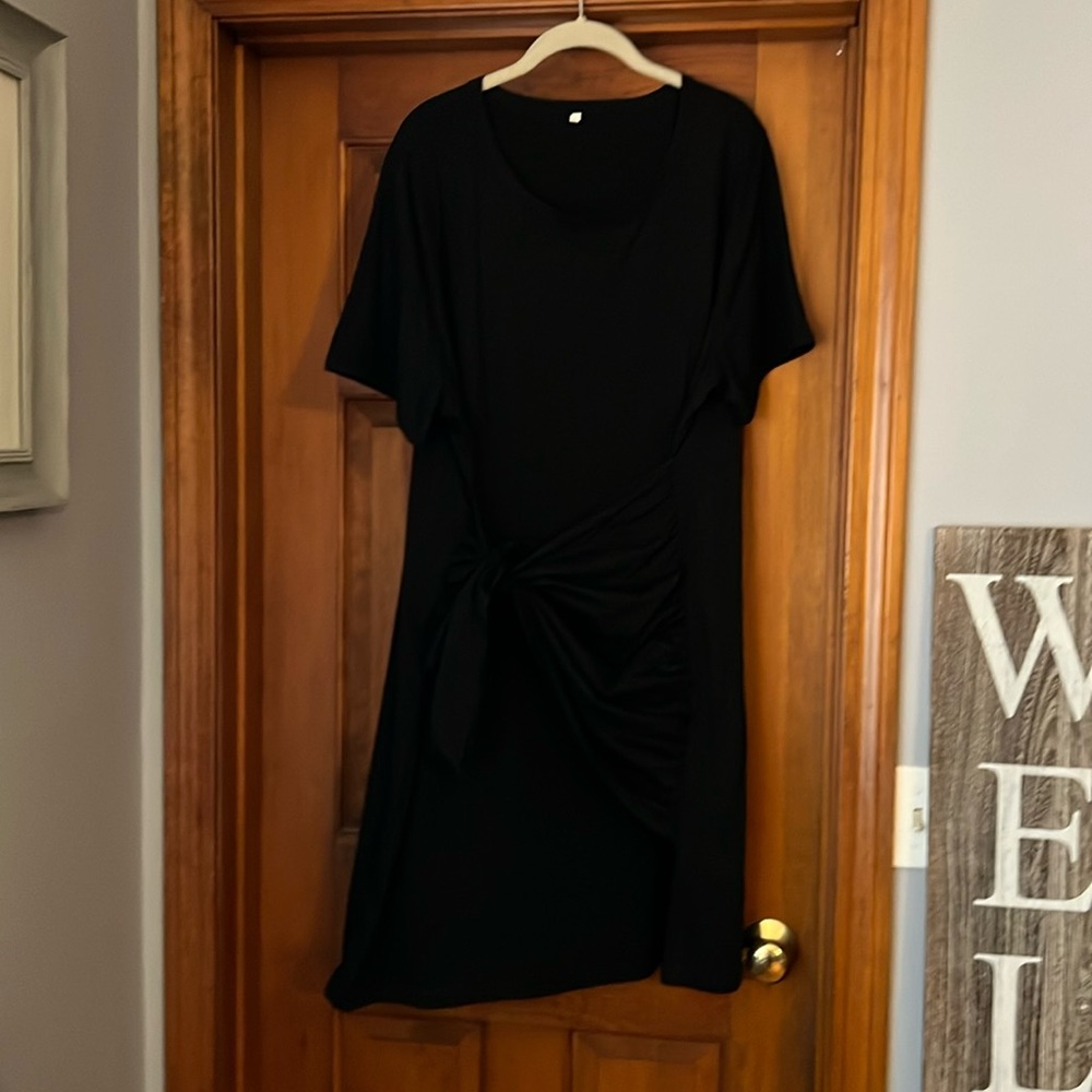T-shirt style dress with front rouching